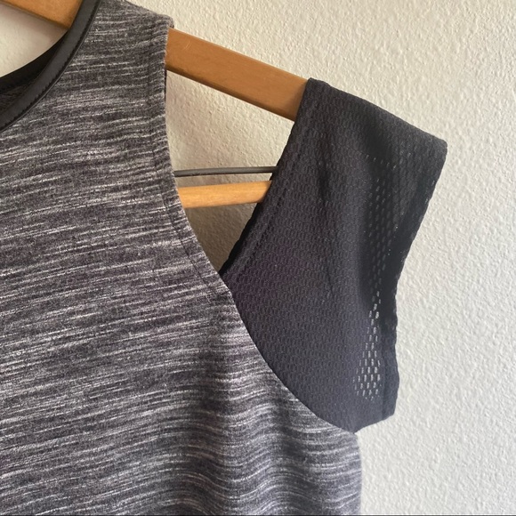 Lukka Lux Open Shoulder Workout Activewear Top Shirt Black Grey Revolve - Picture 3 of 8